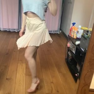 Style stalker corset lace up soft jersey skirt xs